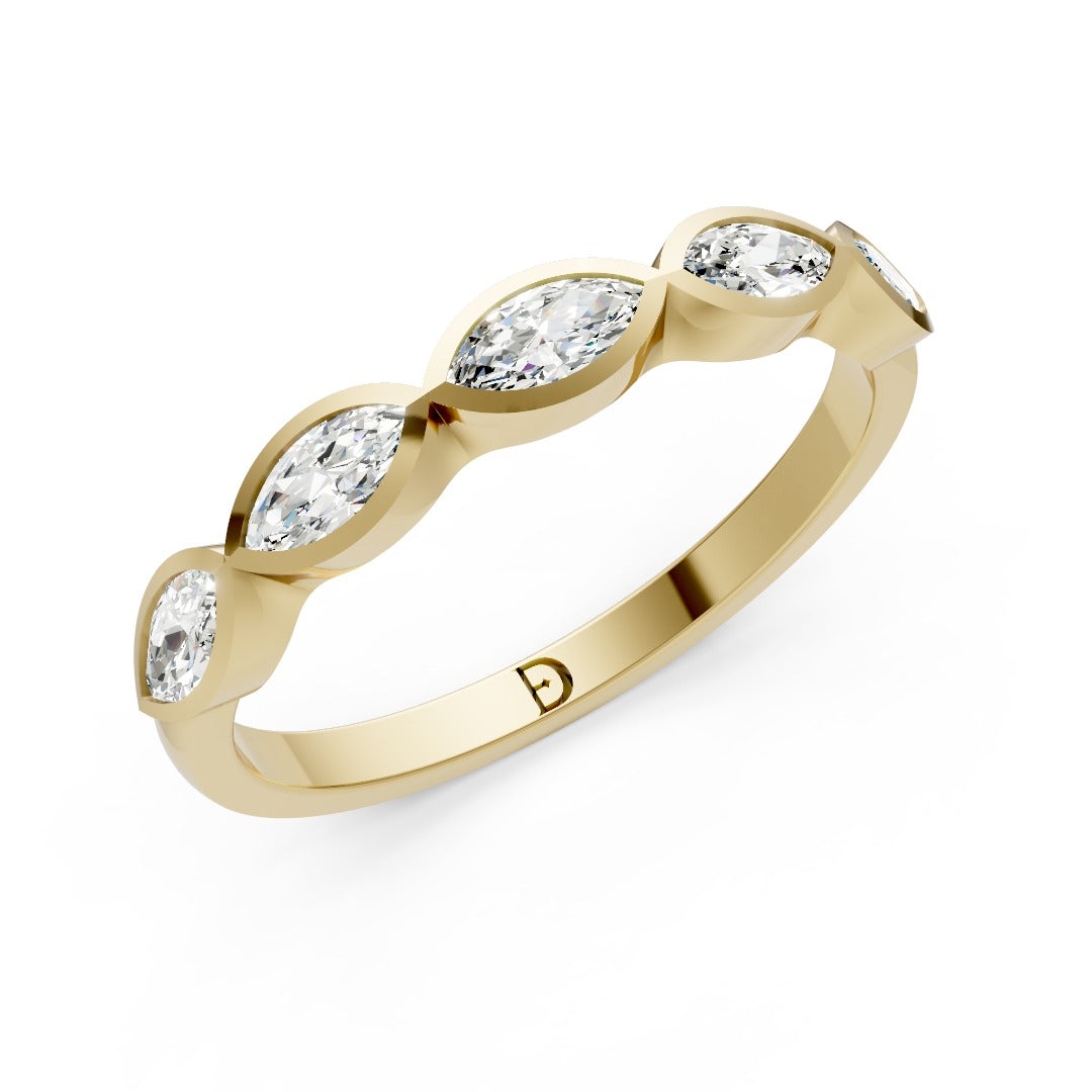 Marquise Cut Diamond Eternity Wedding Band