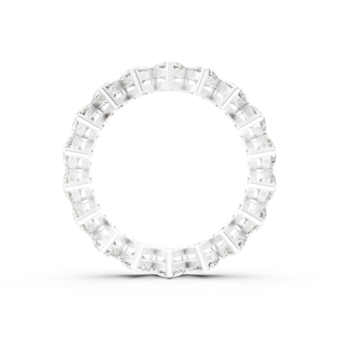 Heart Diamond Shared Prong Eternity Band