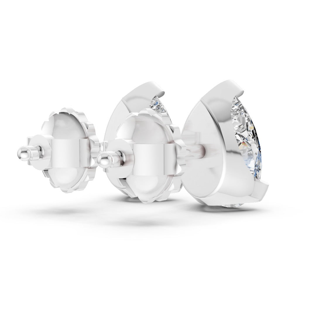 Pear Cut Diamond Stud Earrings
