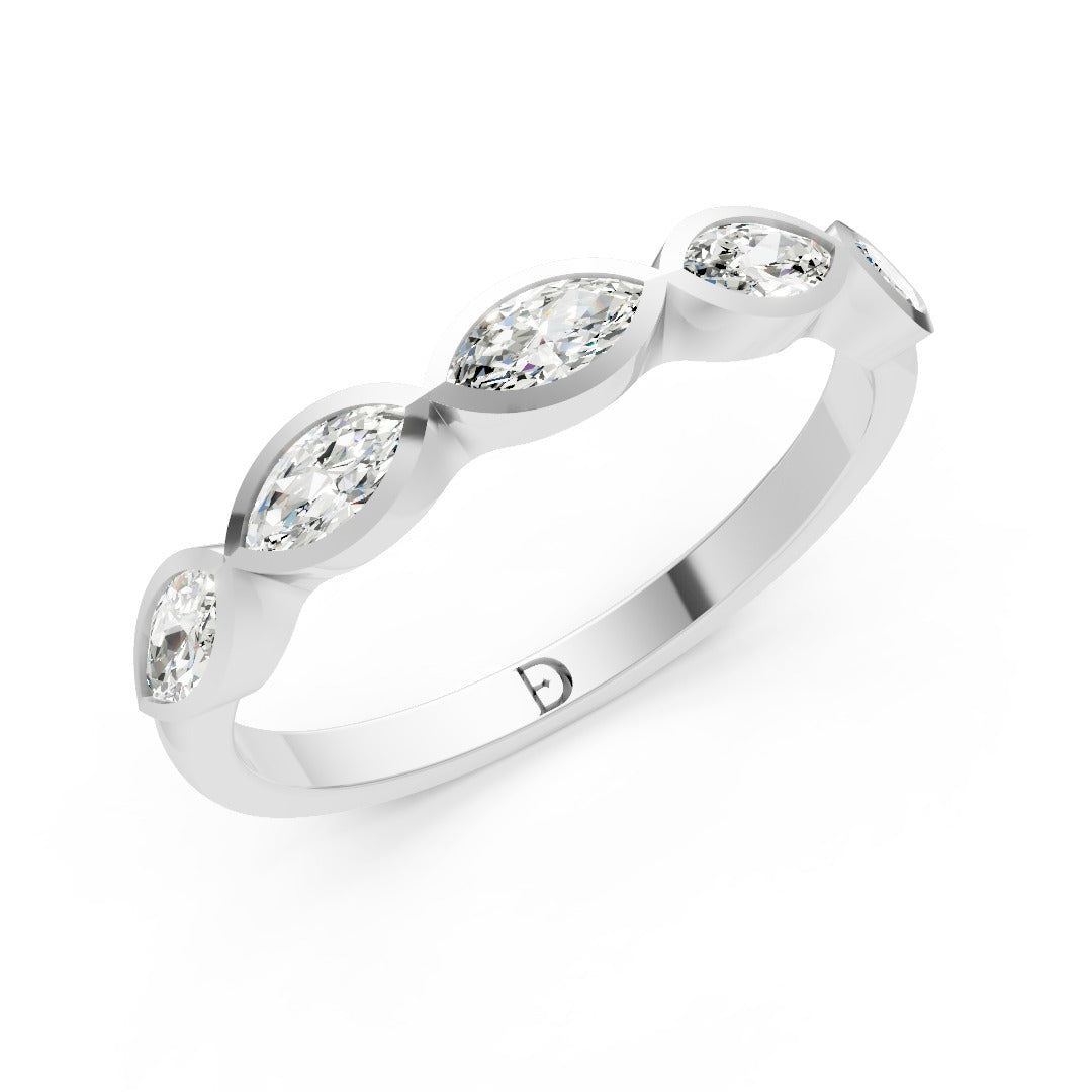 Marquise Cut Diamond Eternity Wedding Band
