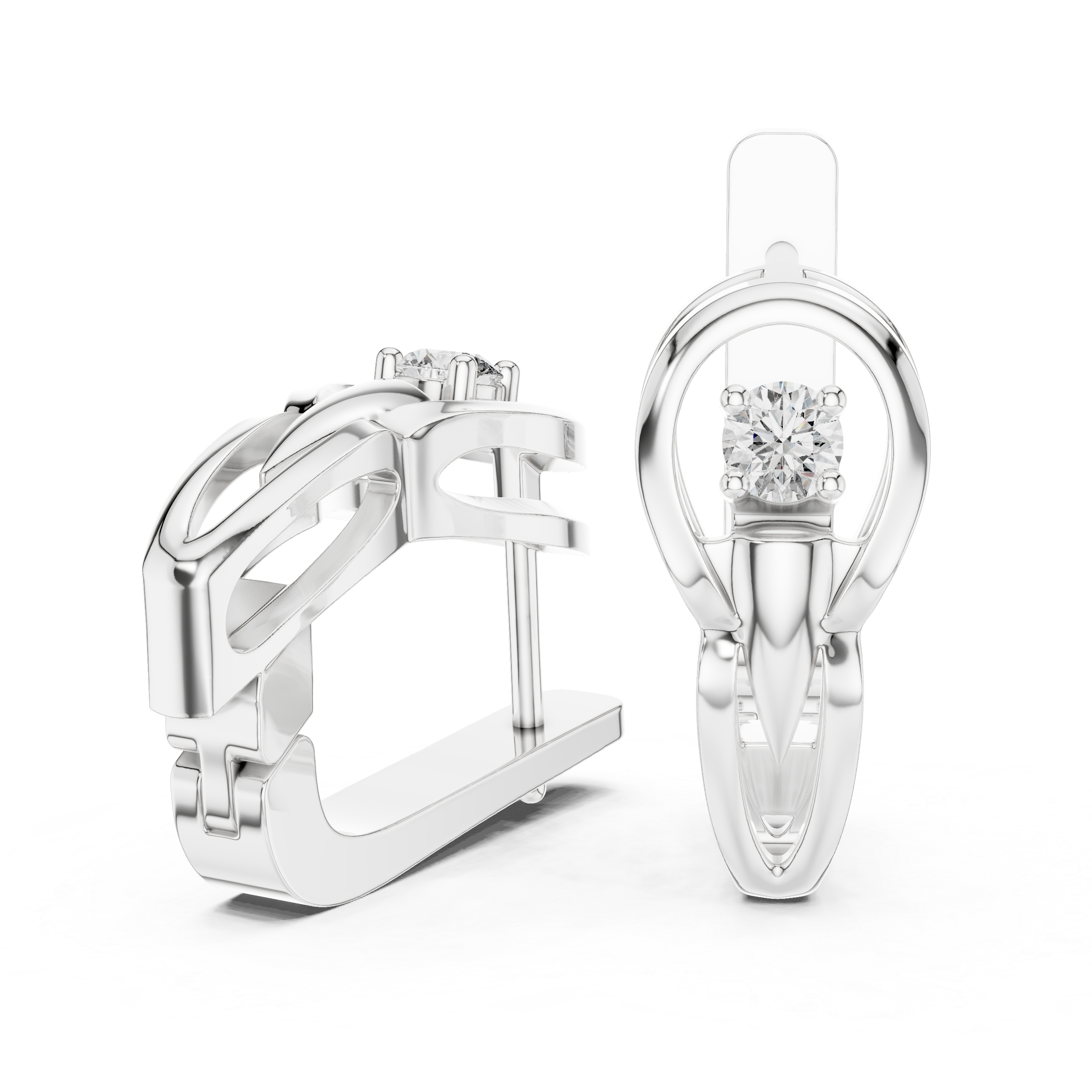 Lab Grown Diamond Hoops Earrings