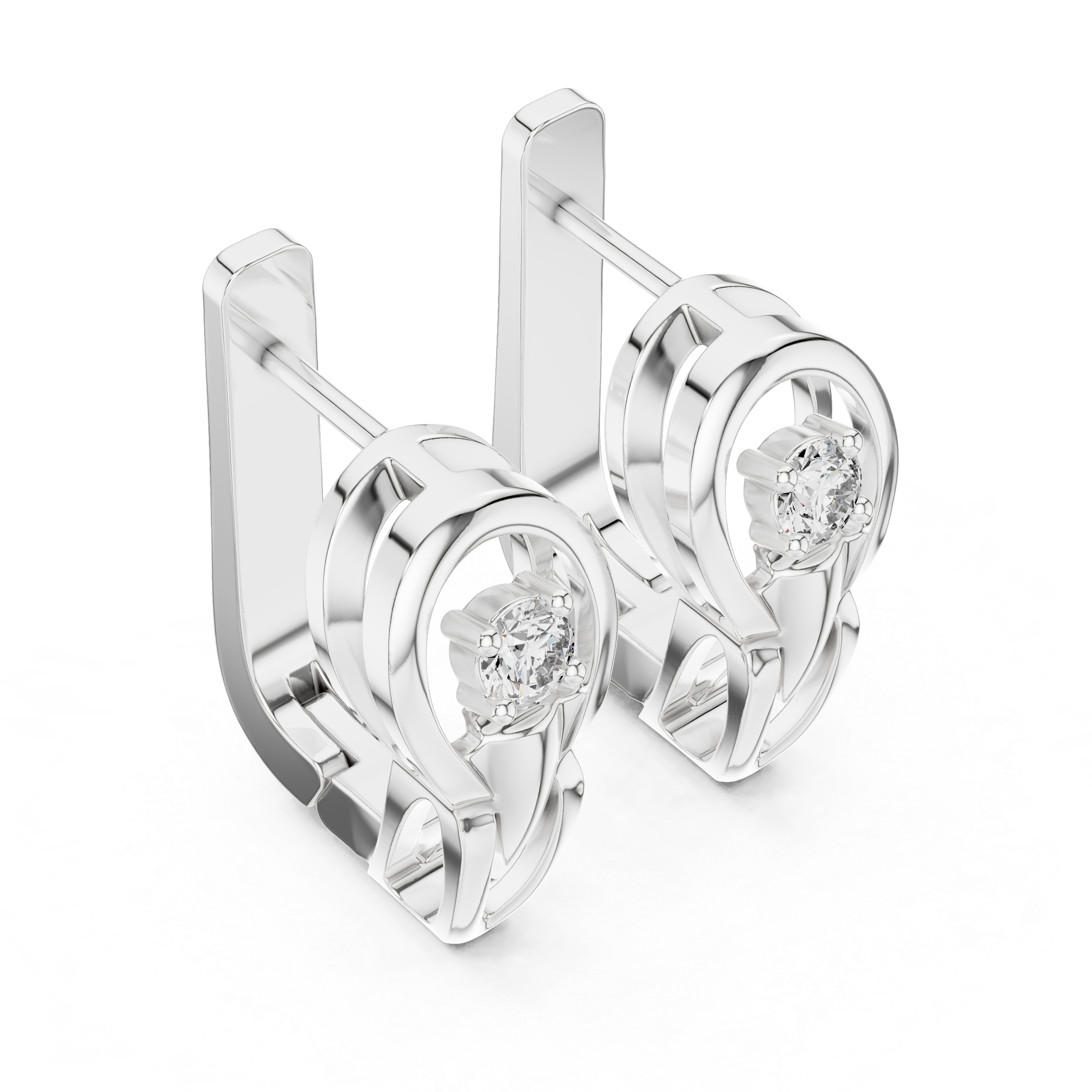 Lab Grown Diamond Hoops Earrings