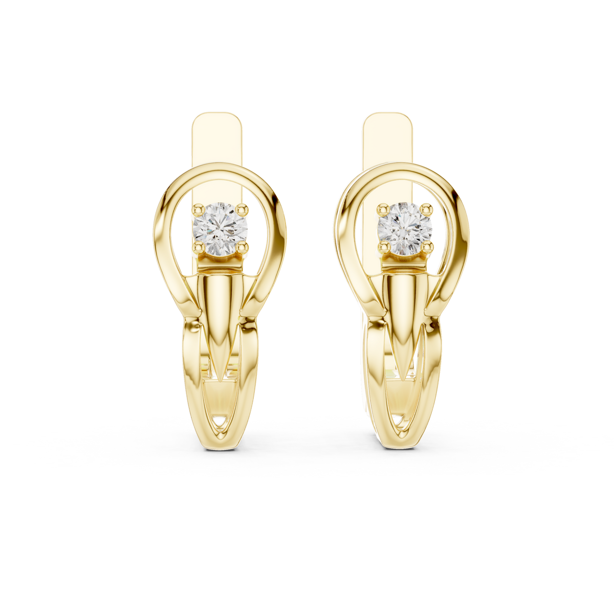 Lab Grown Diamond Hoops Earrings