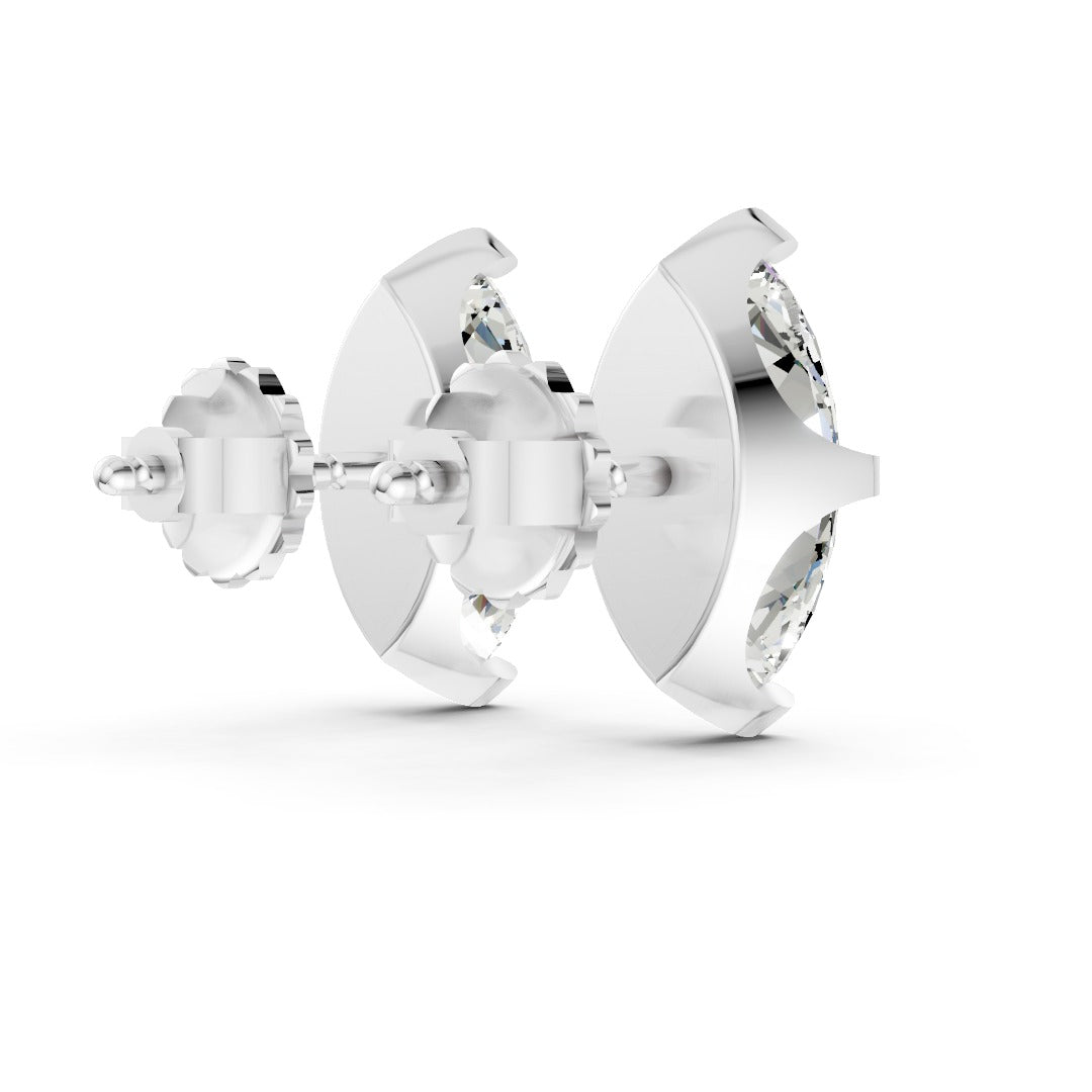 Marquise Cut Diamond Stud Earrings