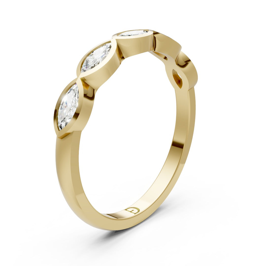 Marquise Cut Diamond Eternity Wedding Band