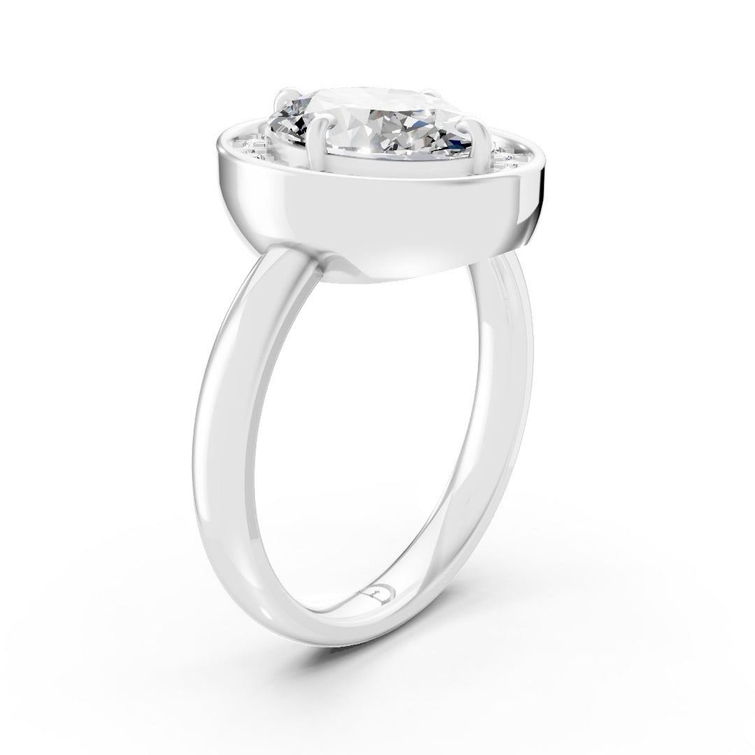 Oval Cut Lab Grown Diamond Halo Ring