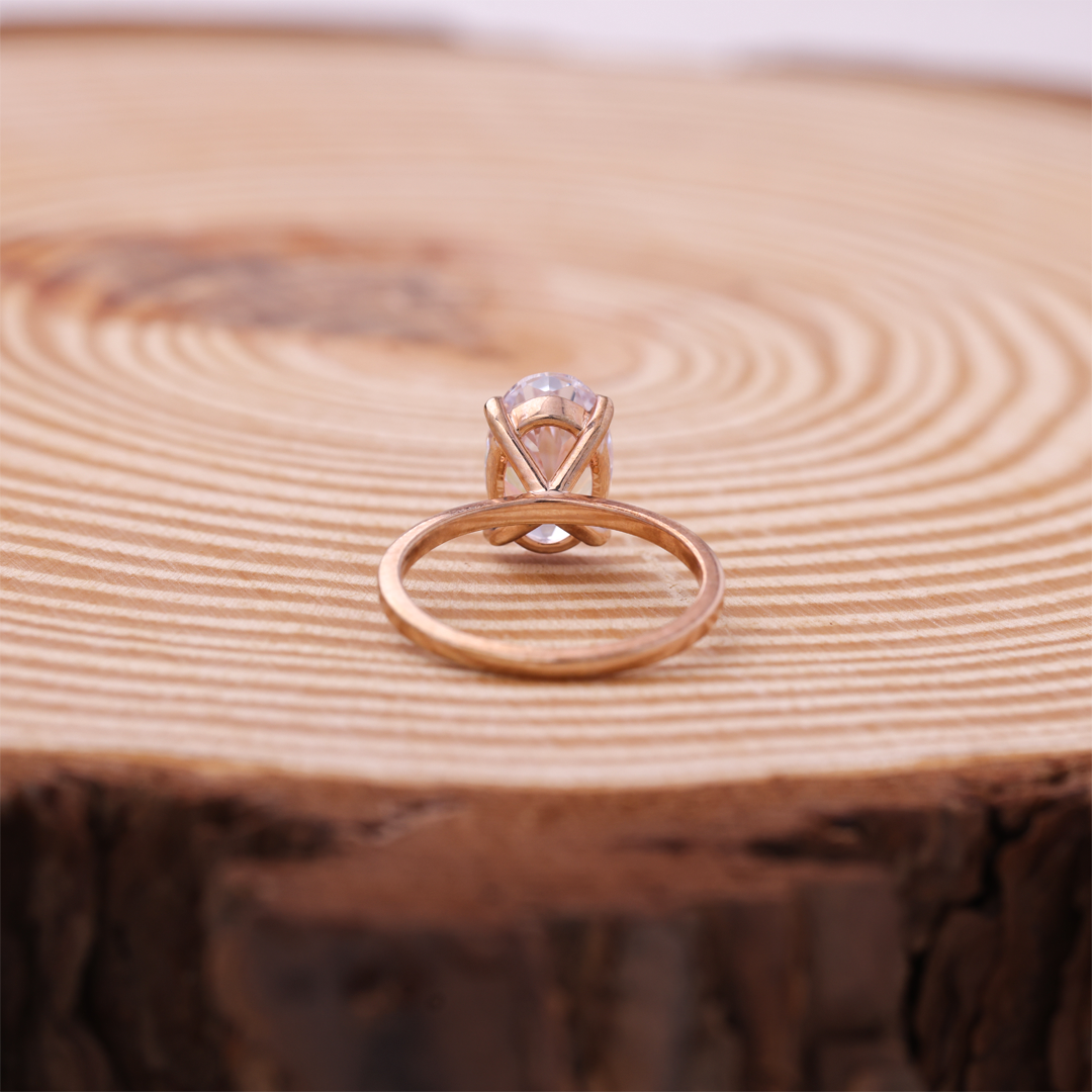 Oval Cut One Diamond Ring