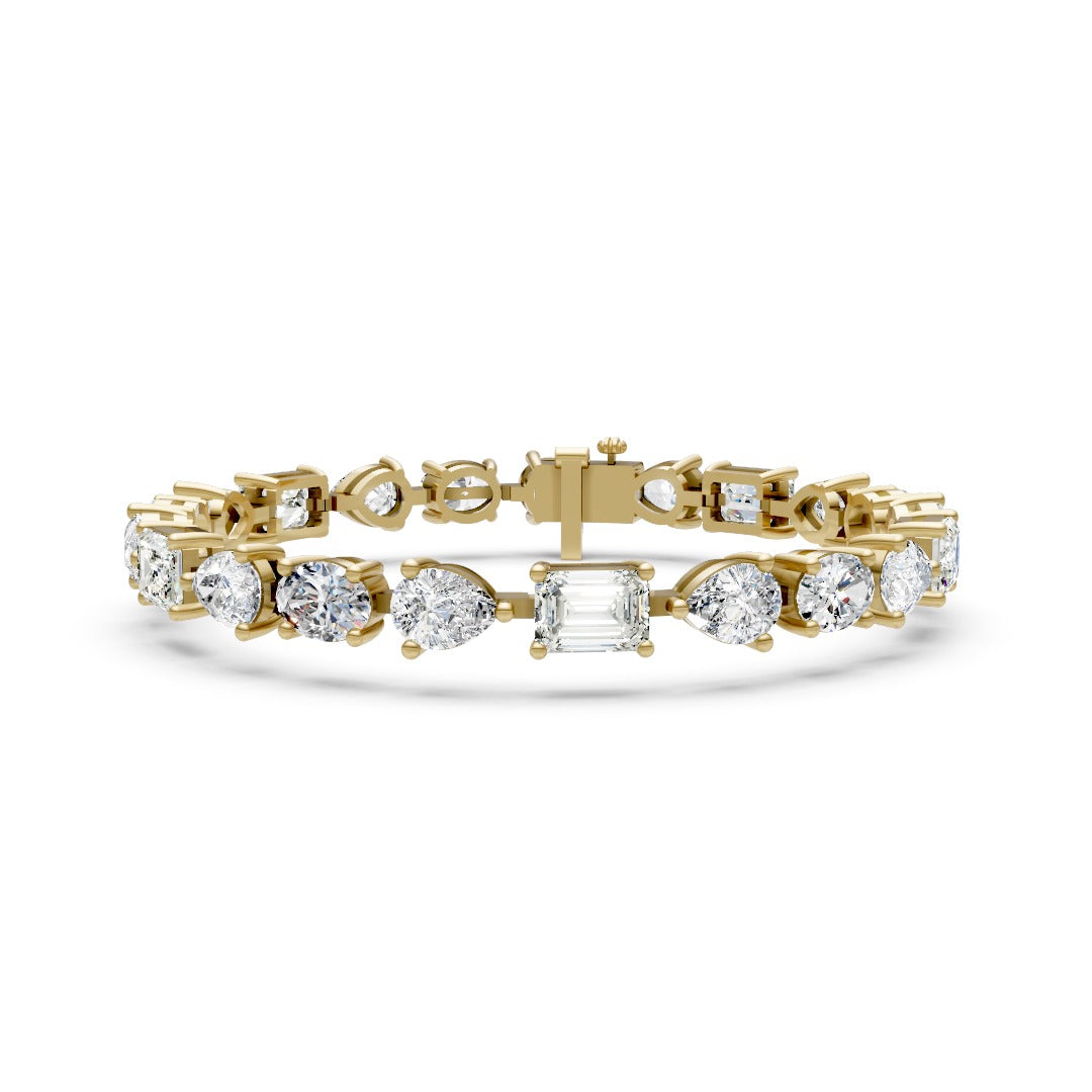 Classic Alternating Shape Lab Grown Diamond Tennis Bracelet