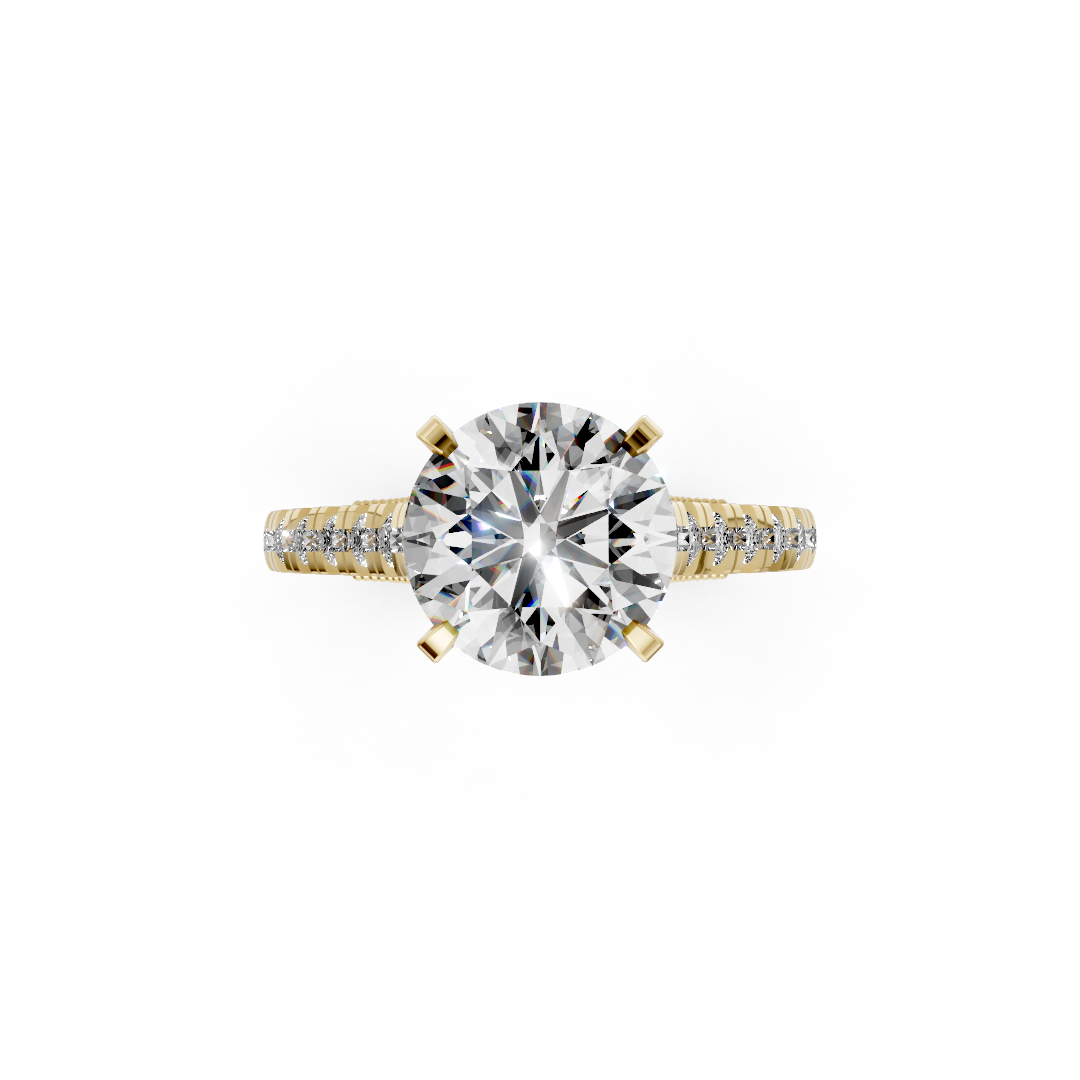 Round Diamond Graduation Set Engagement Ring