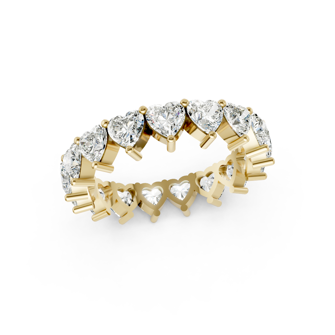 Heart Cut Diamond Eternity Band