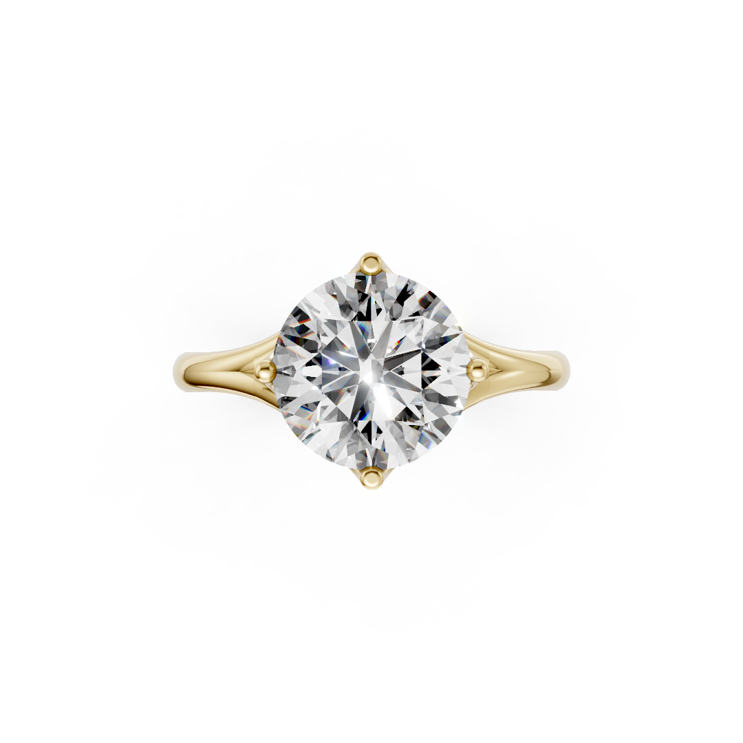 Round Diamond Art Deco Ring