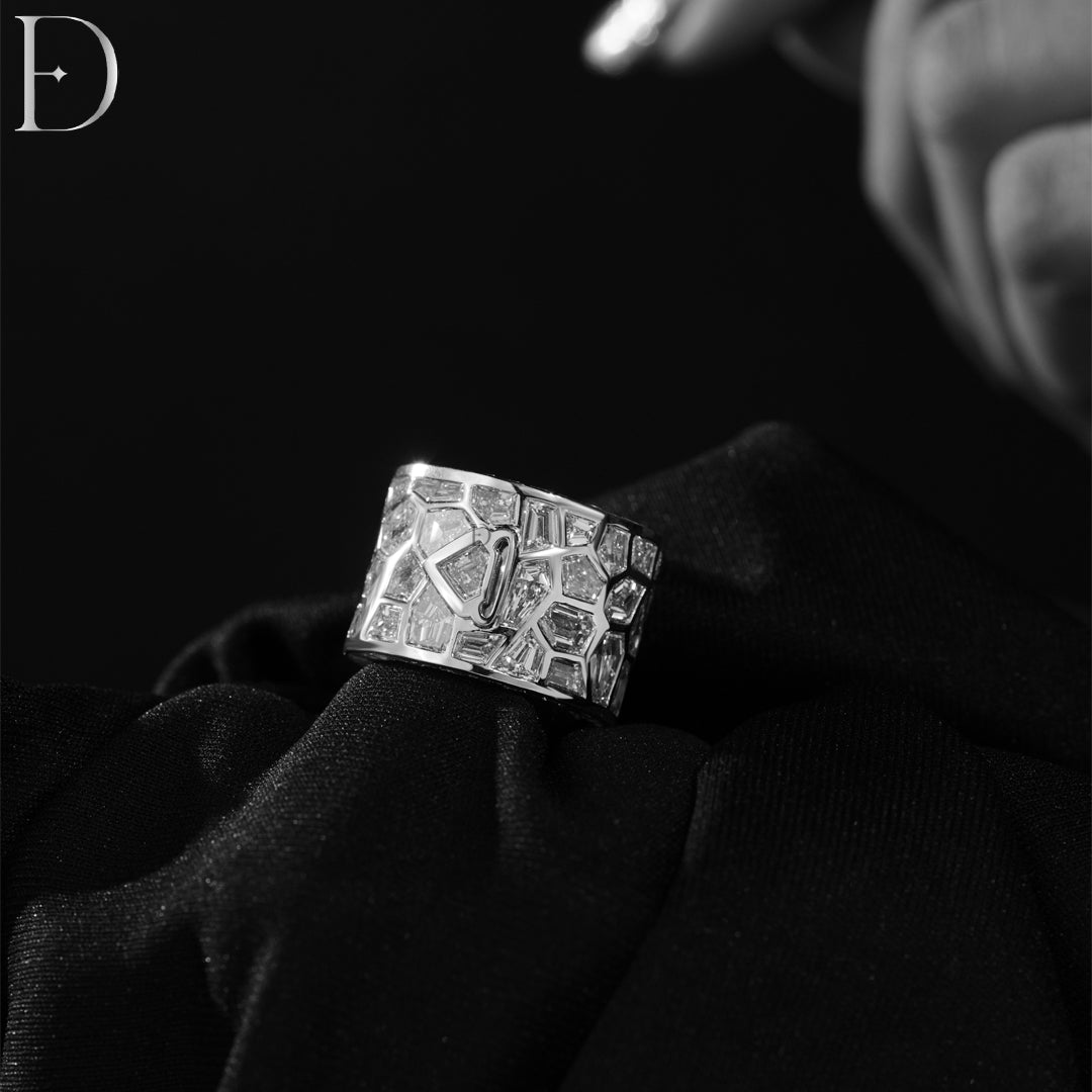Broken Mirror Ring With White Setting