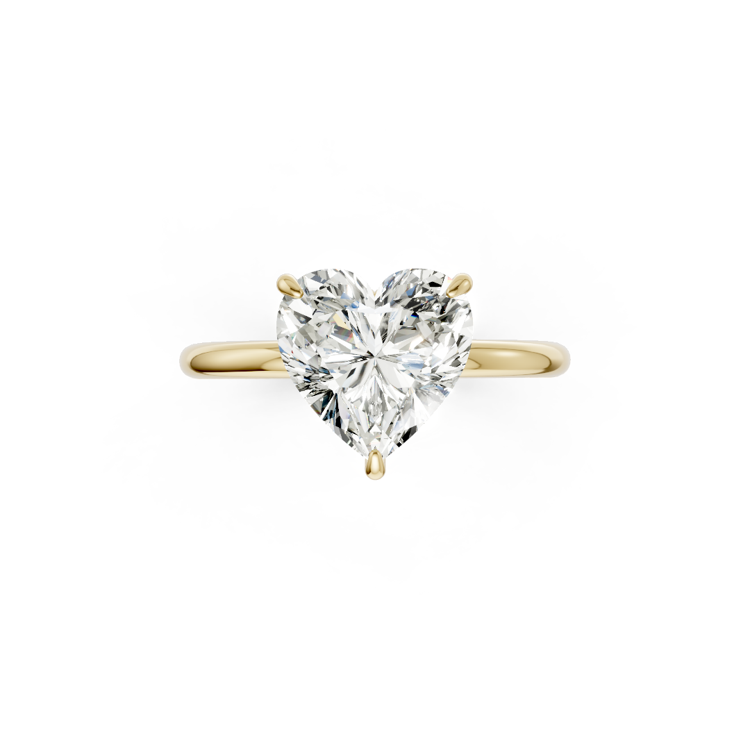 Heart Diamond Solitaire Ring