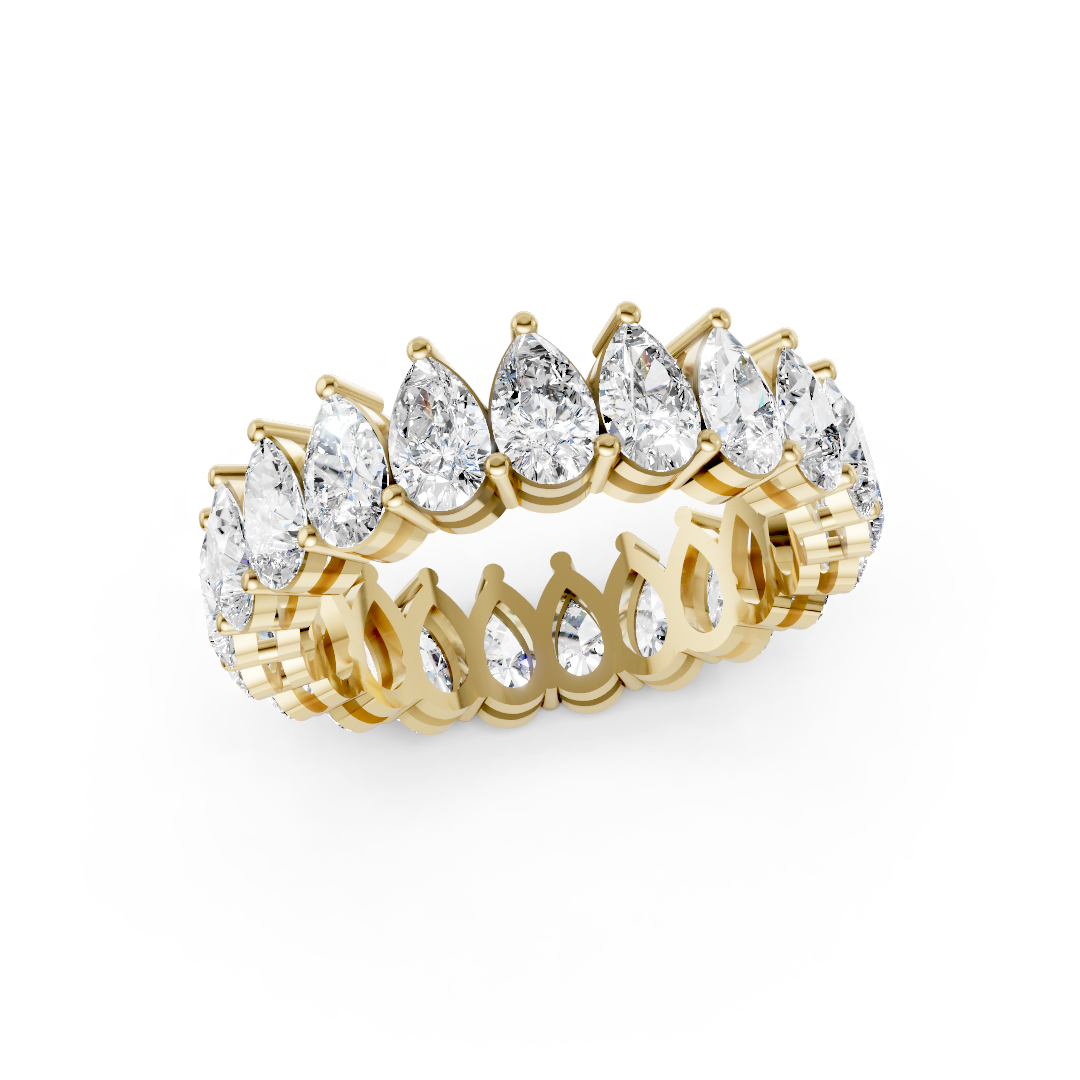 Pear Diamond Shared Prong Eternity Band