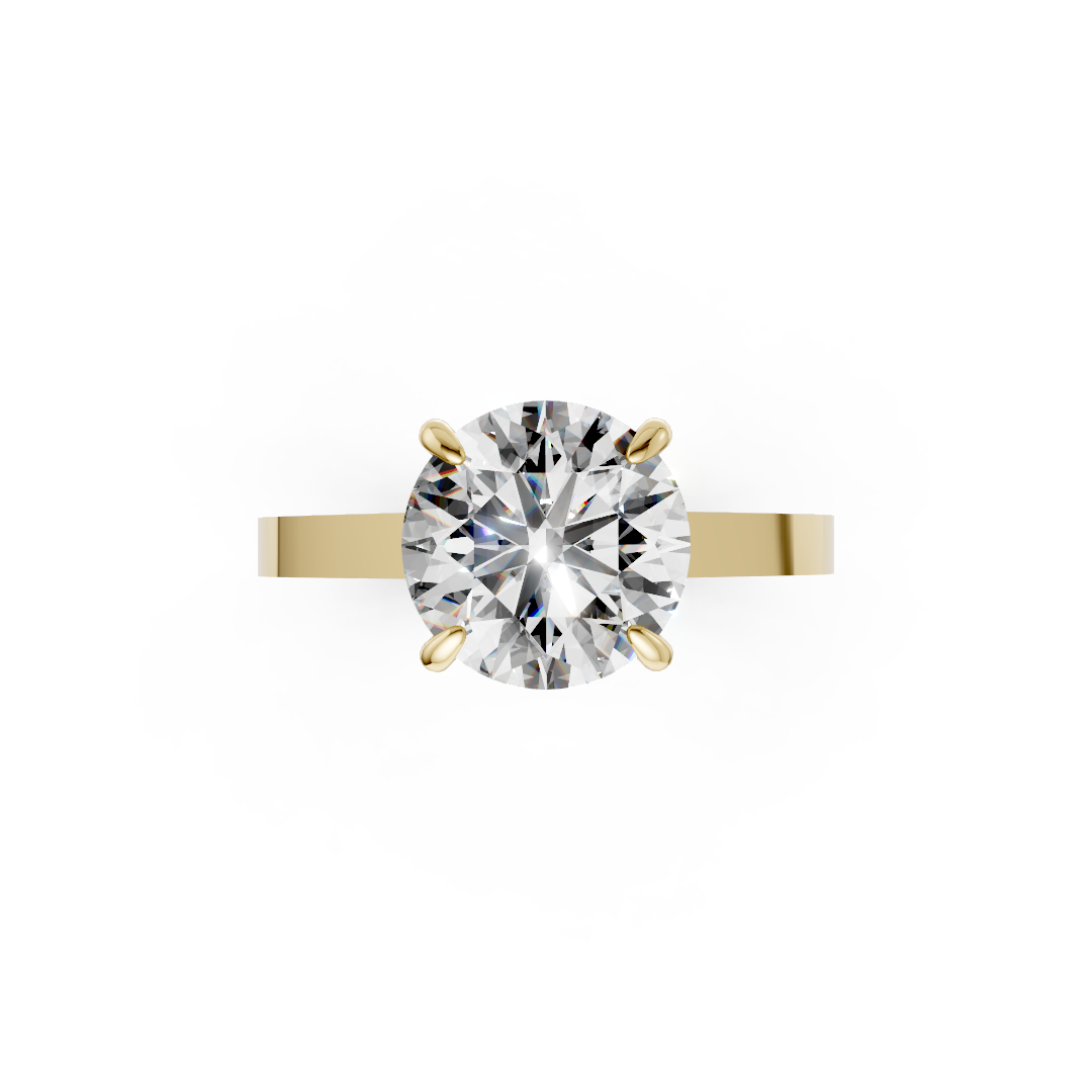 Round Diamond 4-Prong Ring