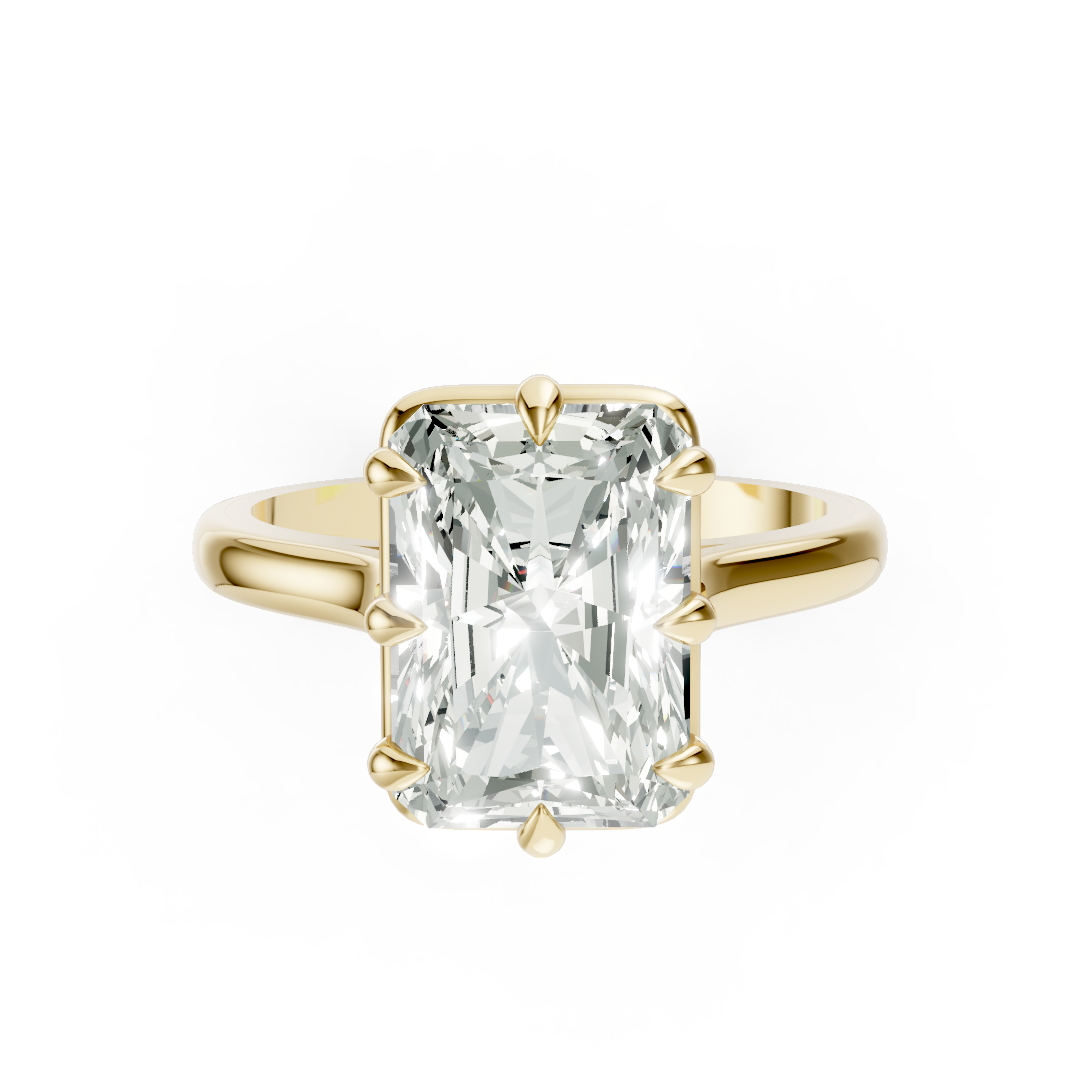 8-Prong Radiant Cut Diamond Solitaire Ring