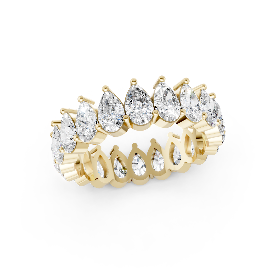Pear Cut Diamond Eternity Band