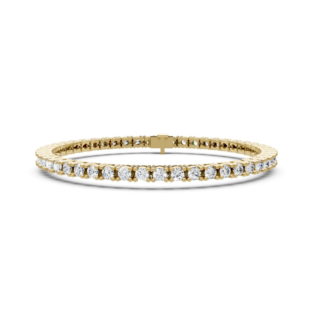 Round Cut Prong Setting Lab Diamond Bracelet