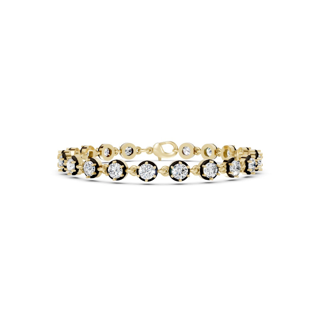 Round Lab Grown Diamond Prong Set Bracelet