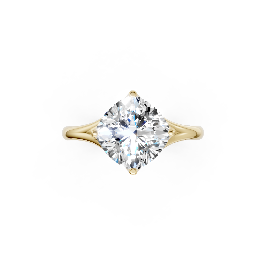 Cushion Diamond Art Deco Ring
