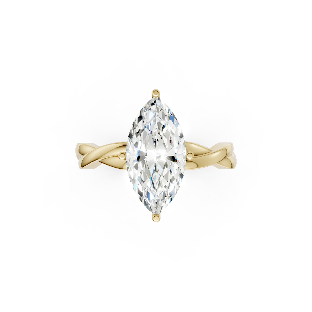 Marquise Cut Diamond Crisscross Ring