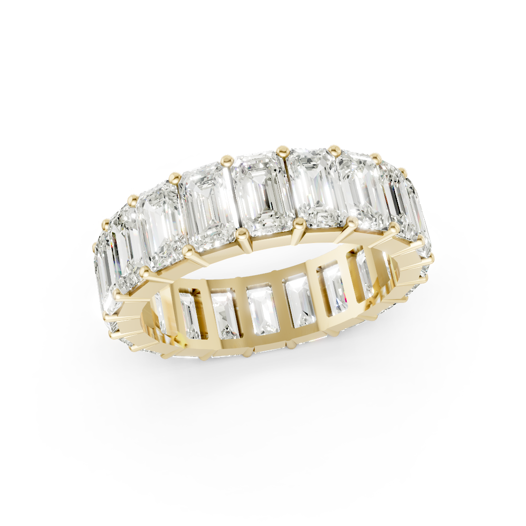 Emerald Cut Diamond Eternity Band