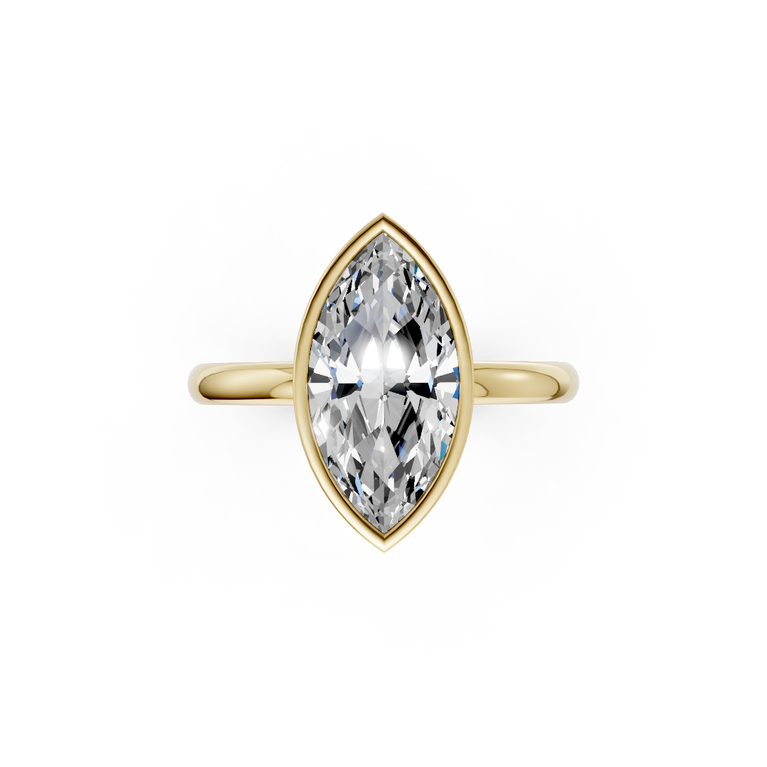 Marquise Solitaire Bezel Ring