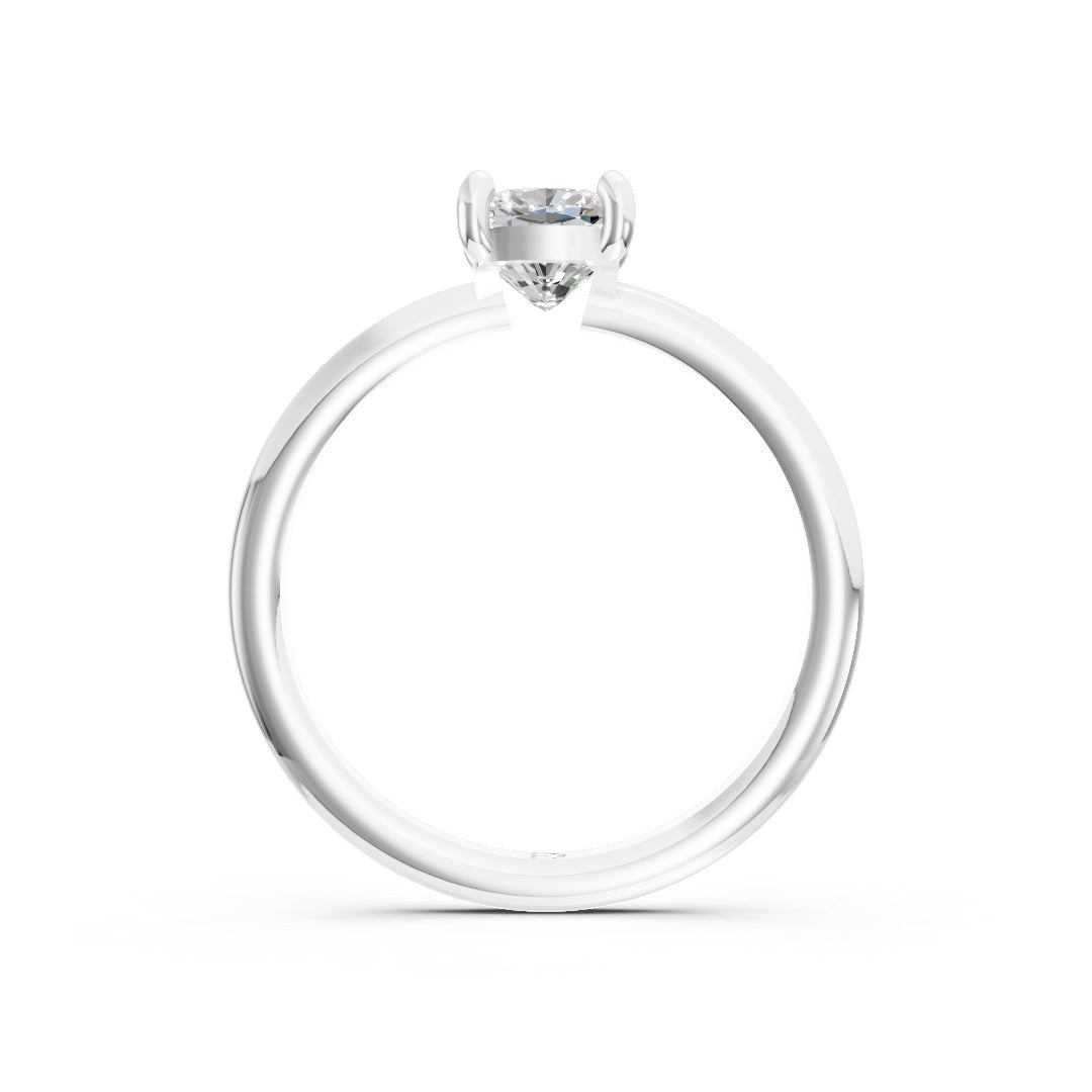 Minimalist Cushion Cut Solitaire Ring with Delicate Band