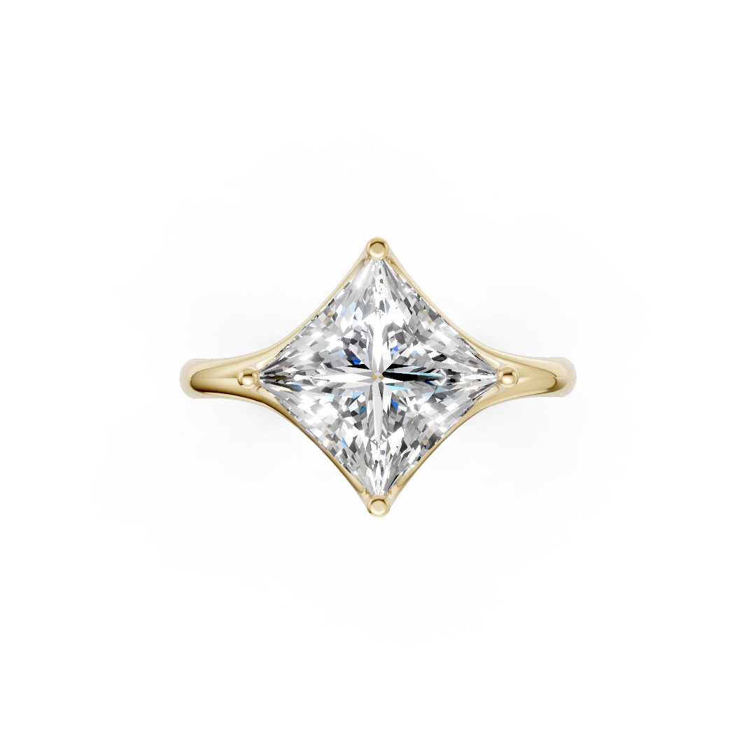 Princess Diamond Art Deco Ring