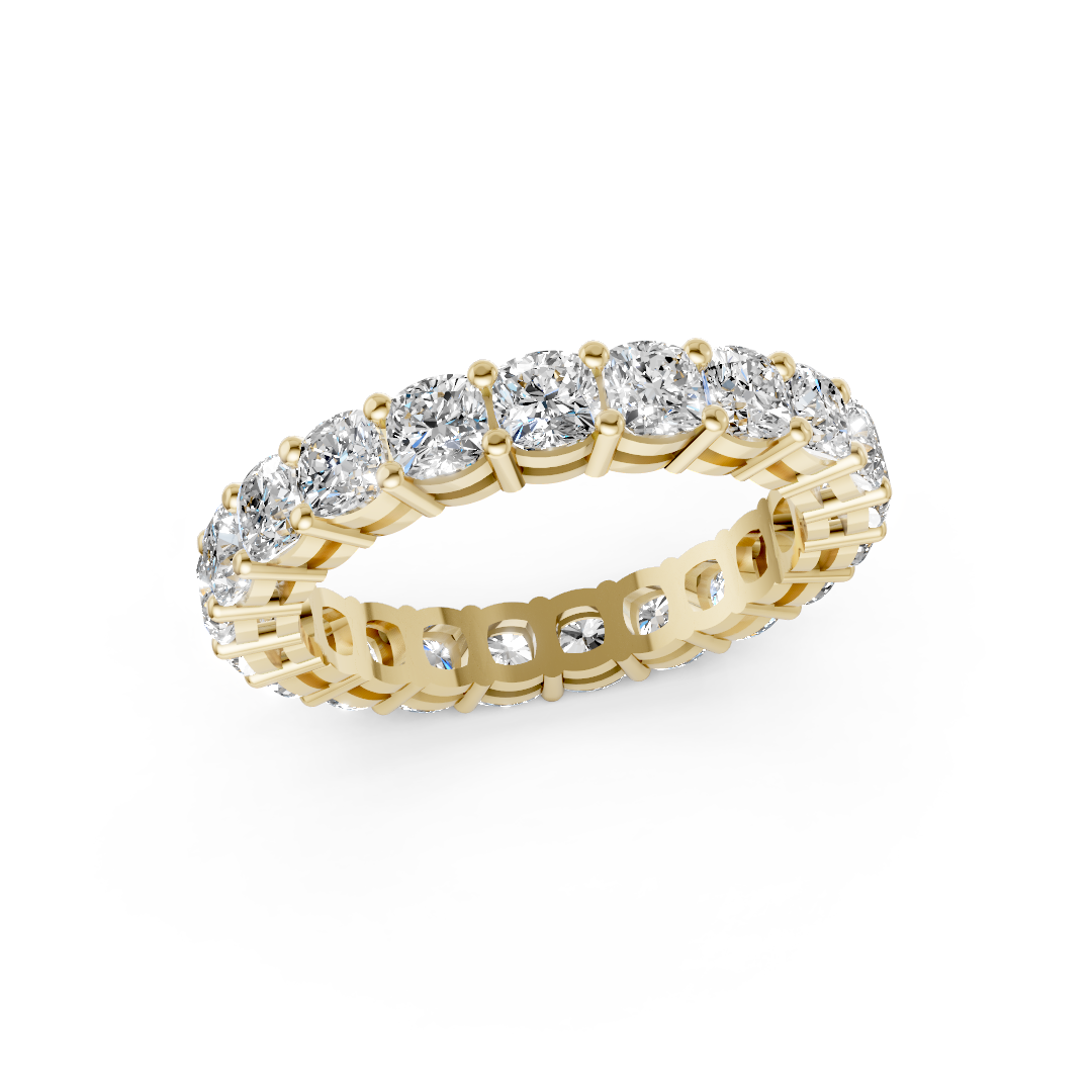 Cushion Diamond Shared Prong Eternity Band