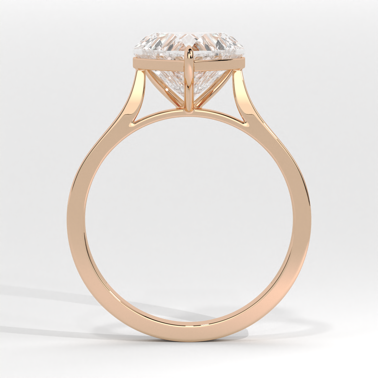 Classic Heart Diamond Solitaire Ring