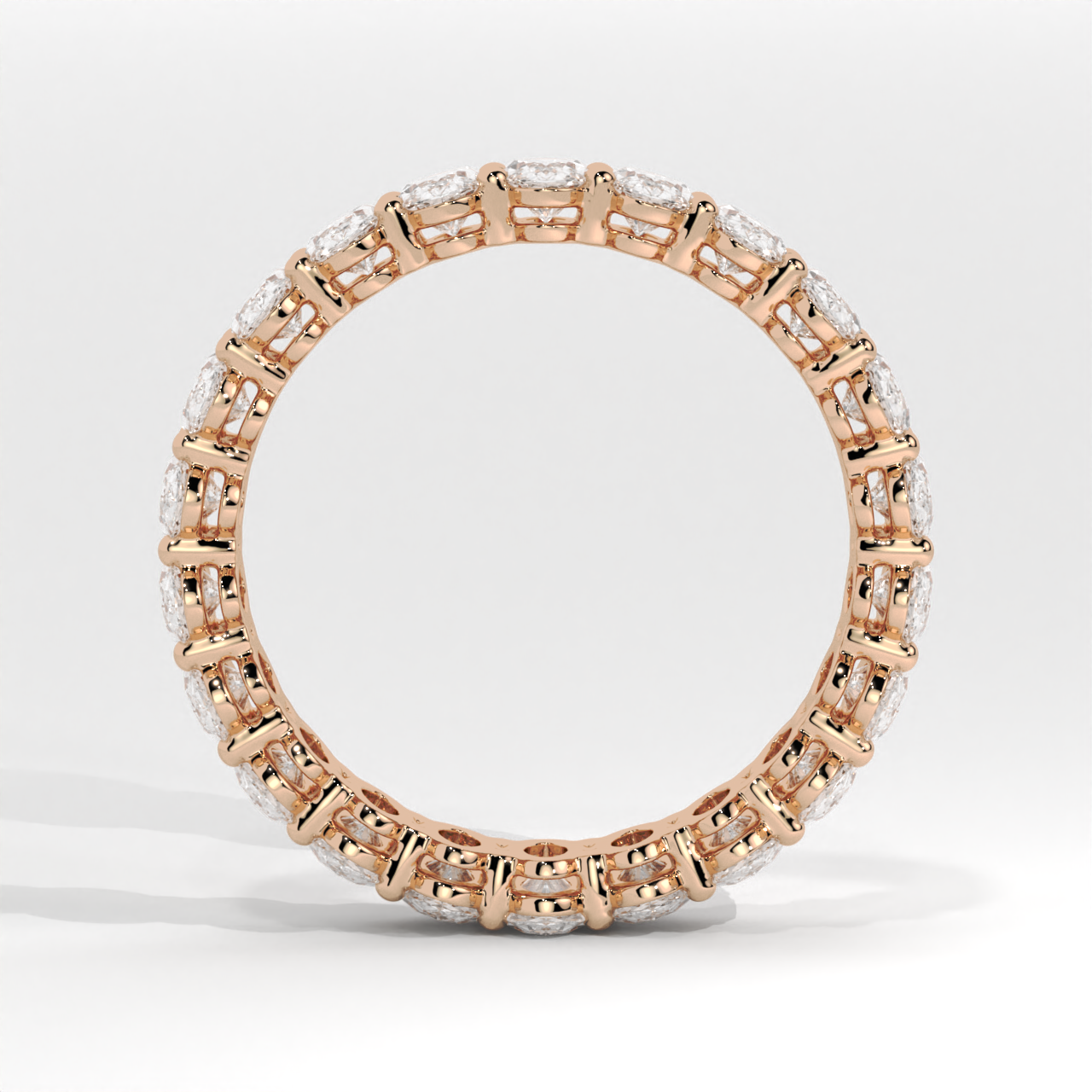 Oval Cut Diamond Full Eternity Wedding Band