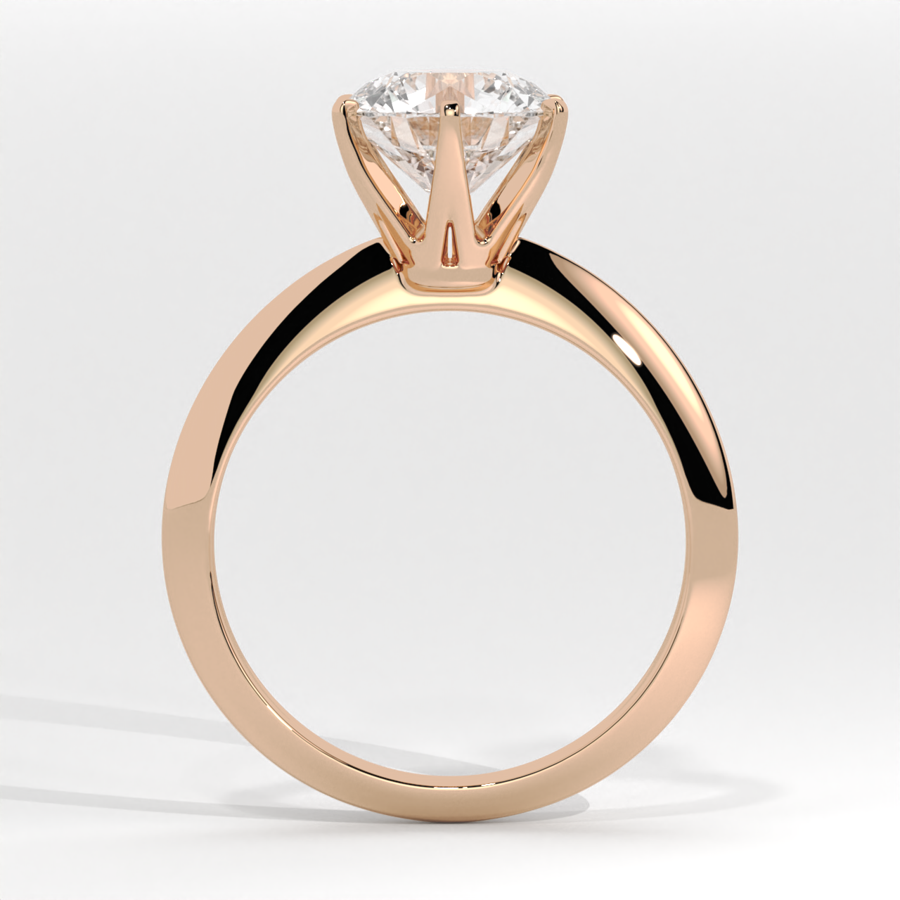 Round Brilliant Diamond Solitaire Gold Engagement Ring