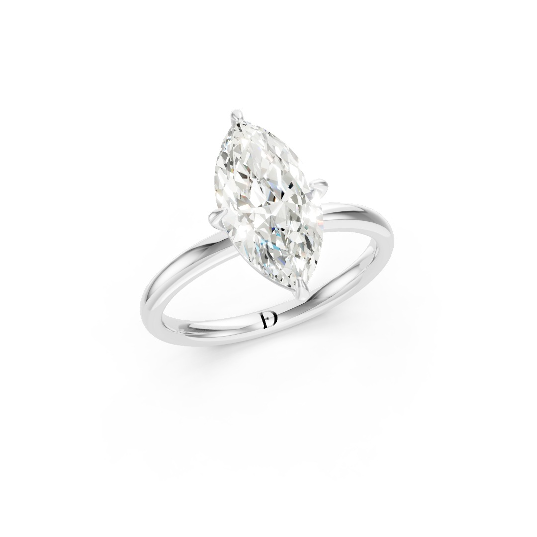 Marquise Solitaire Engagement Ring