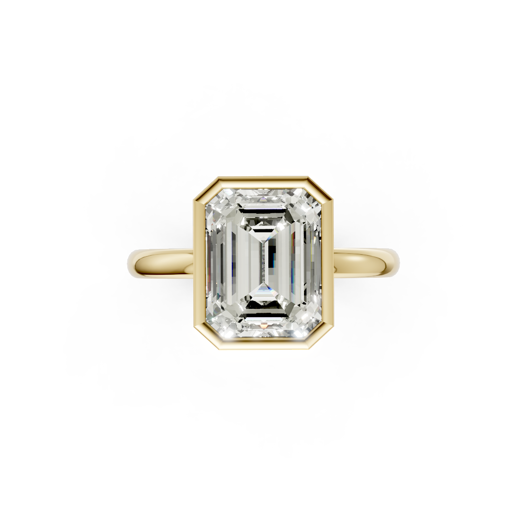 Emerald Solitaire Bezel Ring