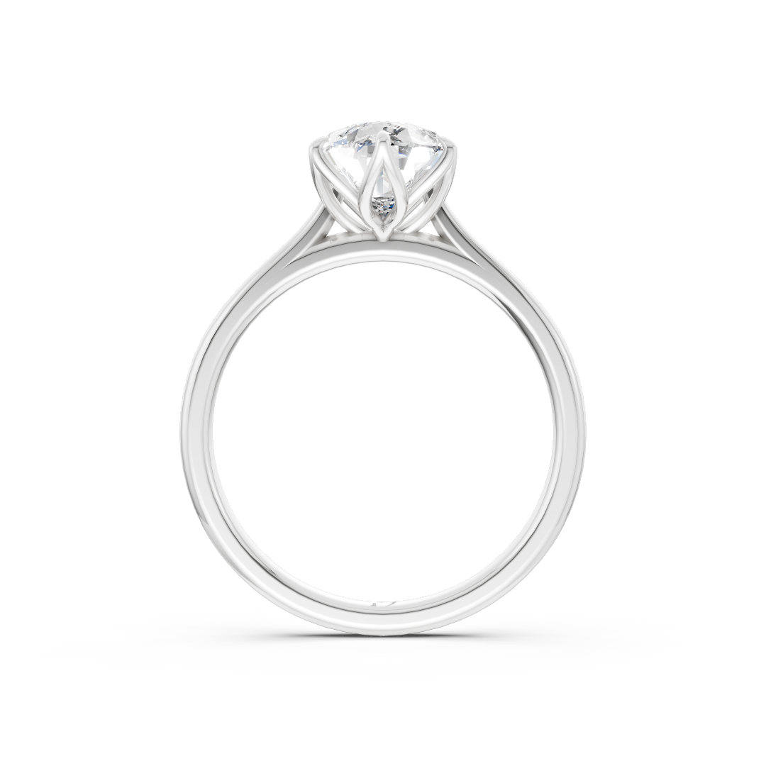 Pear Cut Flower Prong ring