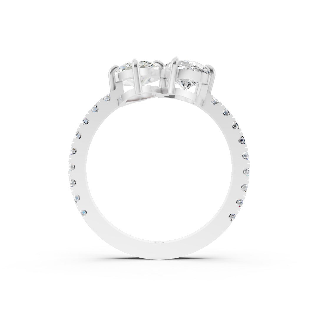 You And Me Marquise And Pear Diamond Ring