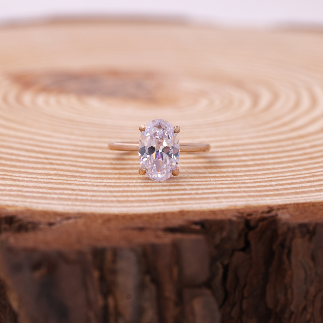 Oval Cut One Diamond Ring