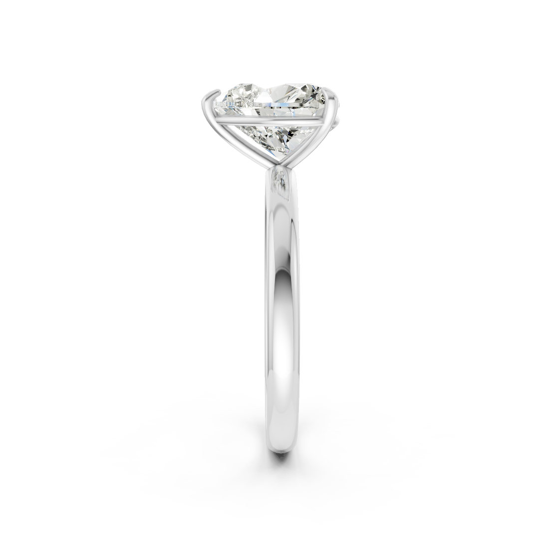 Heart Solitaire Engagement Ring