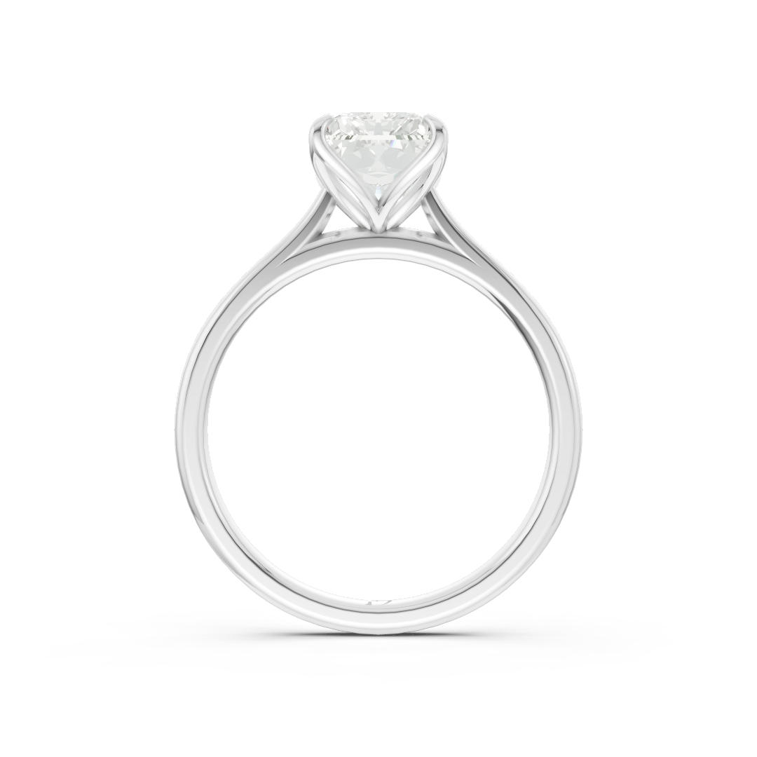 Radiant Cut Flower Prong ring