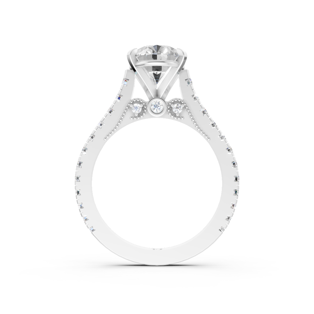 Oval Diamond Graduation Set Engagement Ring