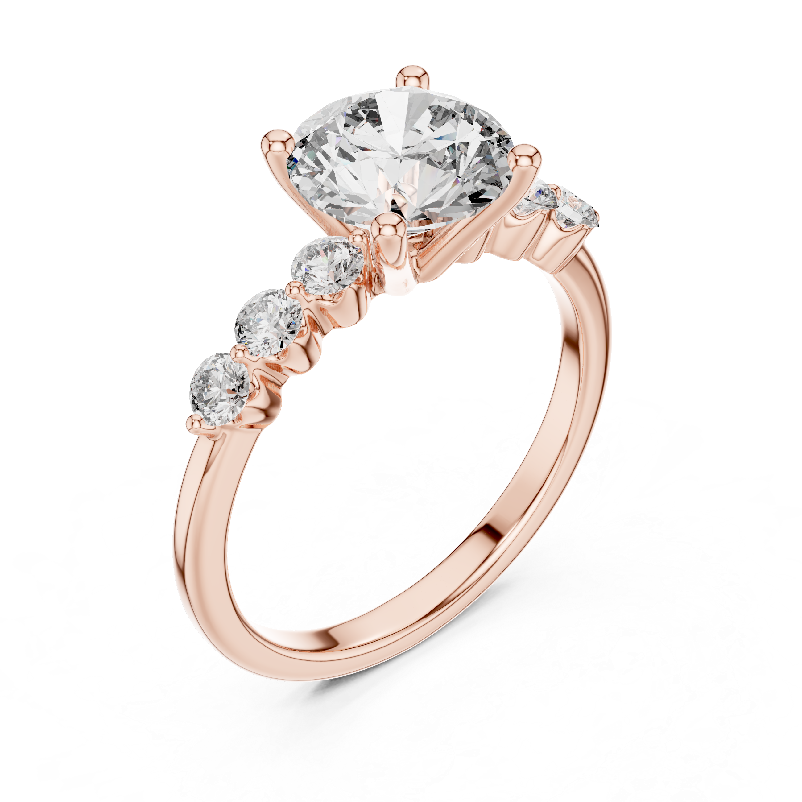 Round Lab Grown Diamond Engagement Ring