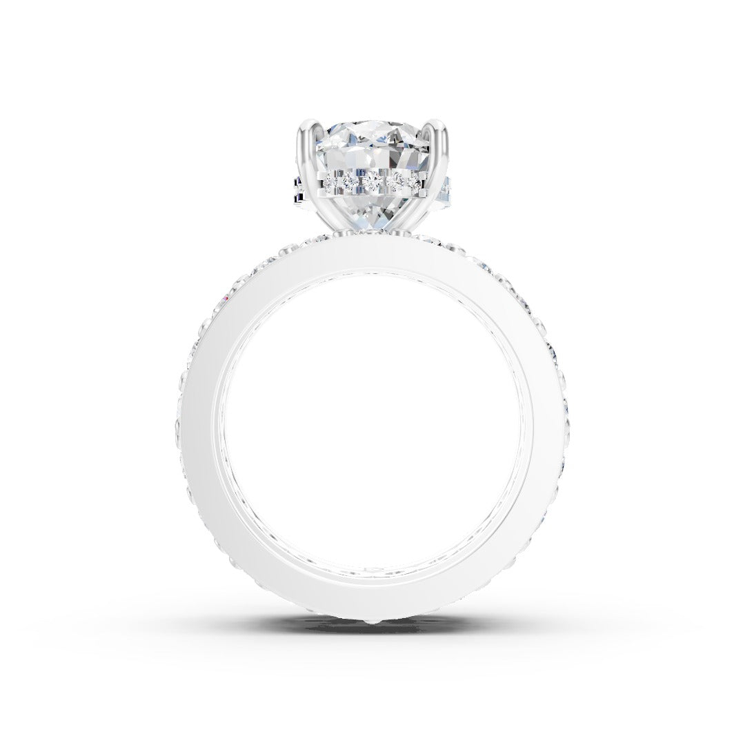 Oval Cut Diamond Triple Ring Stack Set