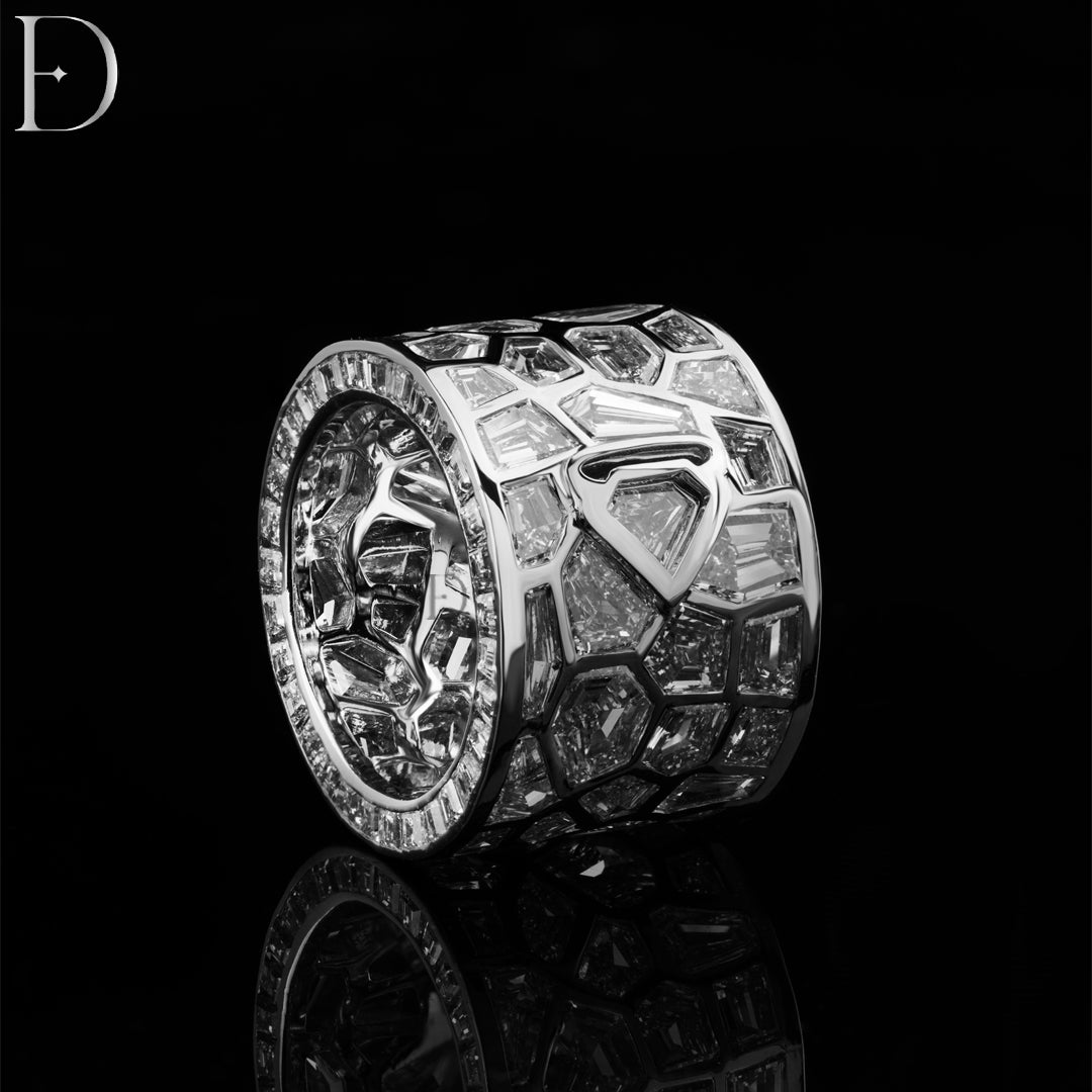Broken Mirror Ring With White Setting