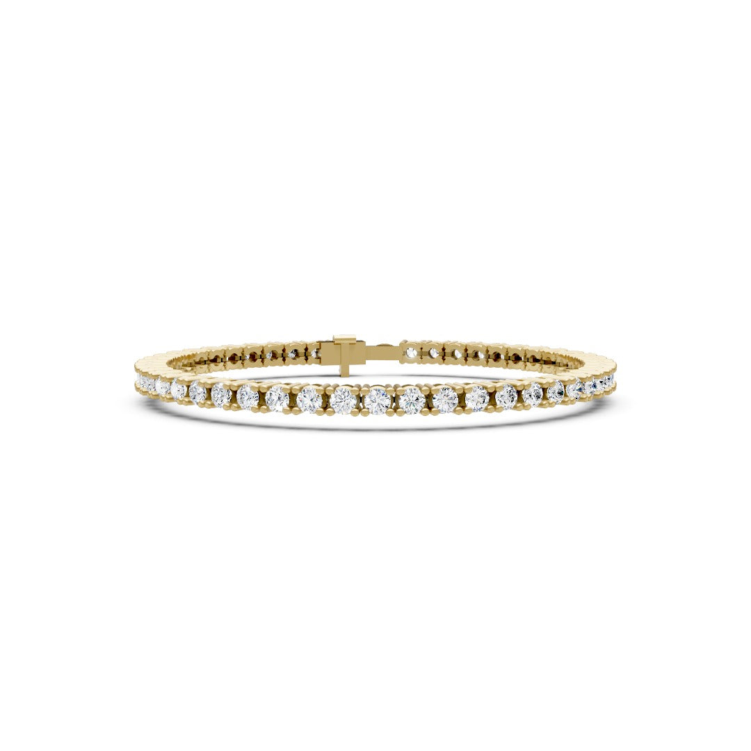 Round Cut Prong Setting Lab Diamond Bracelet