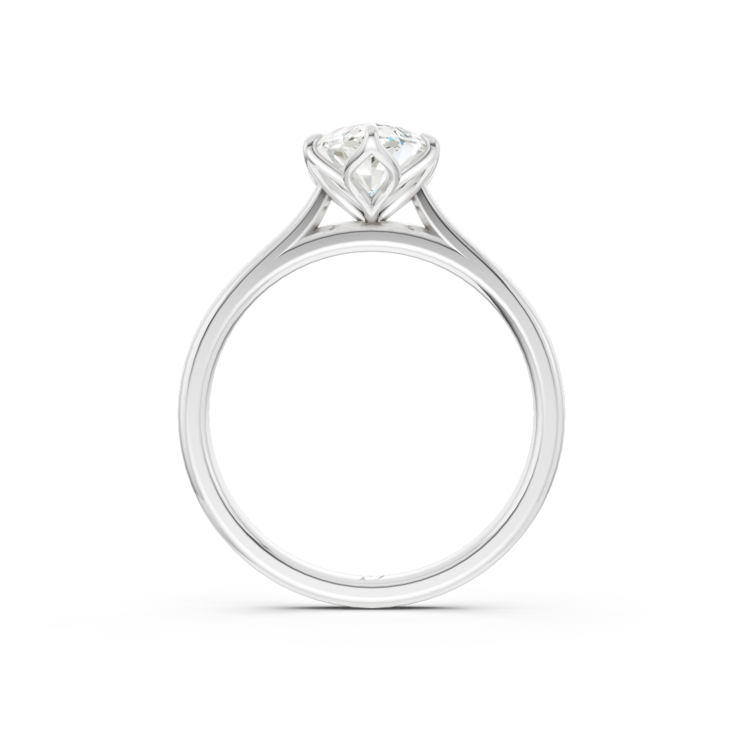 Marquise Cut Flower Prong ring