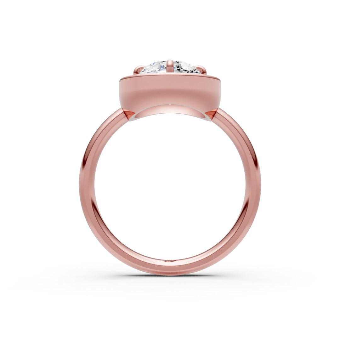 Oval Cut Lab Grown Diamond Halo Ring