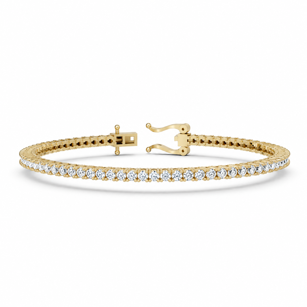 Round Brilliant Tennis Lab Grown Diamonds Bracelet