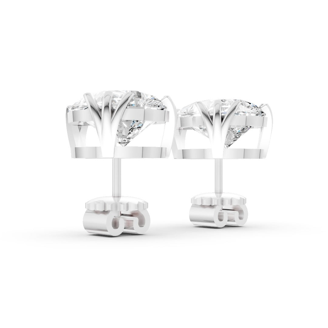 Pear Brilliant Lab Grown Diamond Stud Earrings