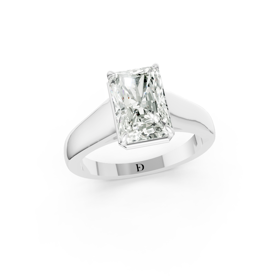 Radiant Diamond Tapered Band Ring